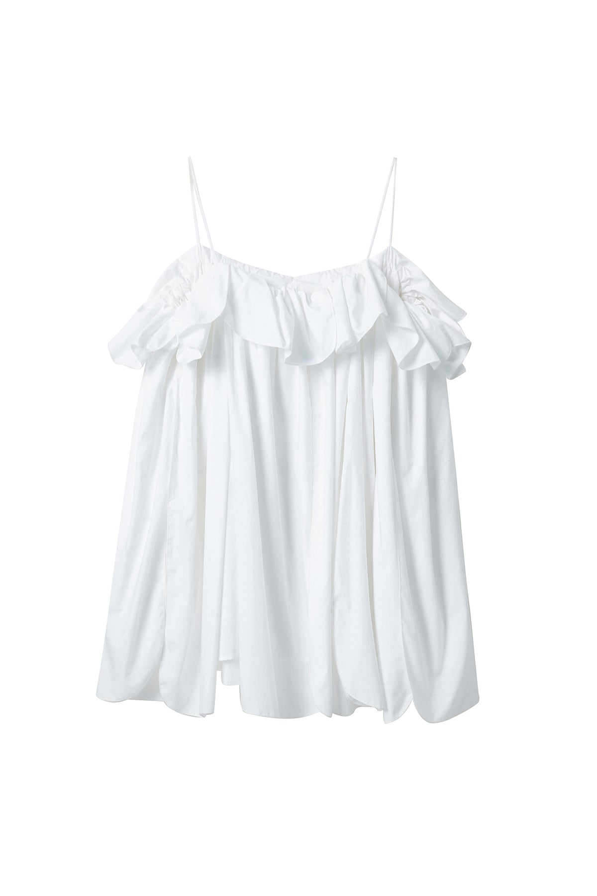 Villea Dress in White Cotton