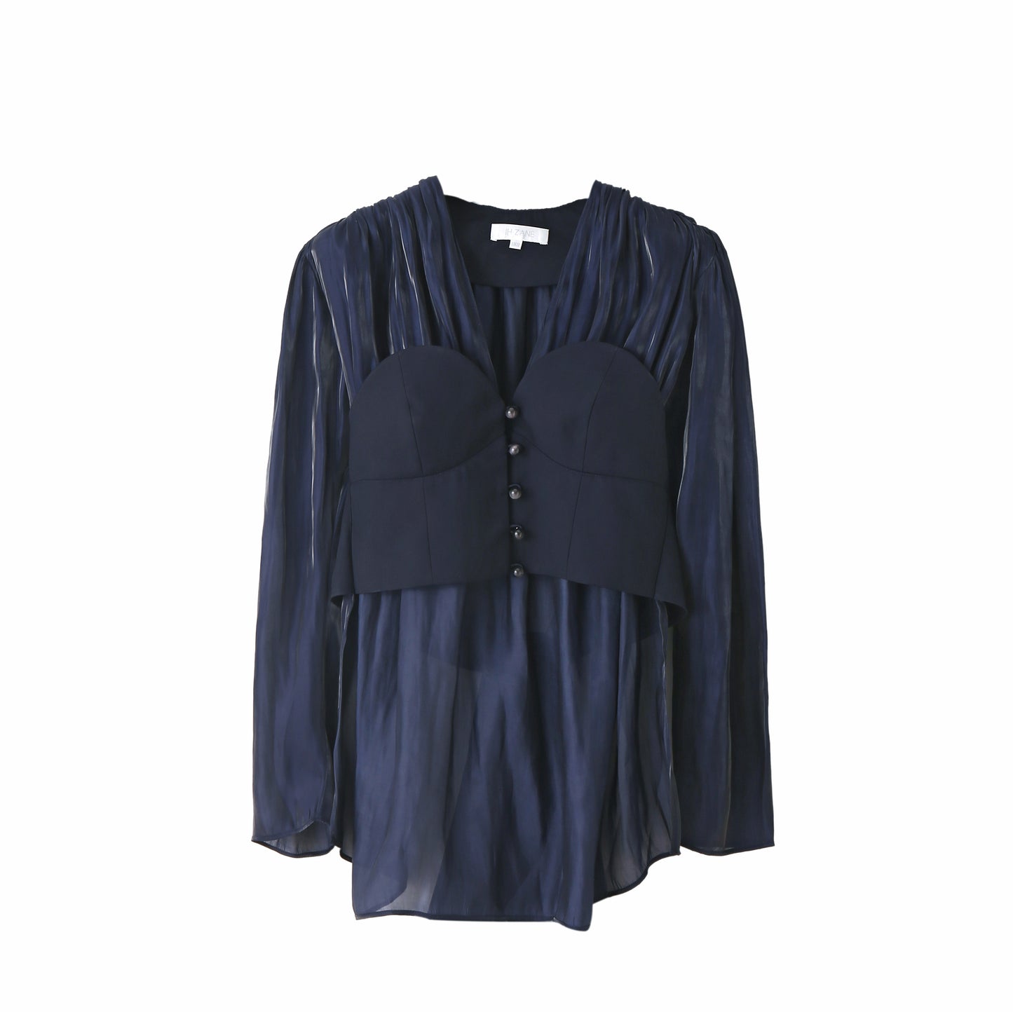 Winifred Corset Top in Navy