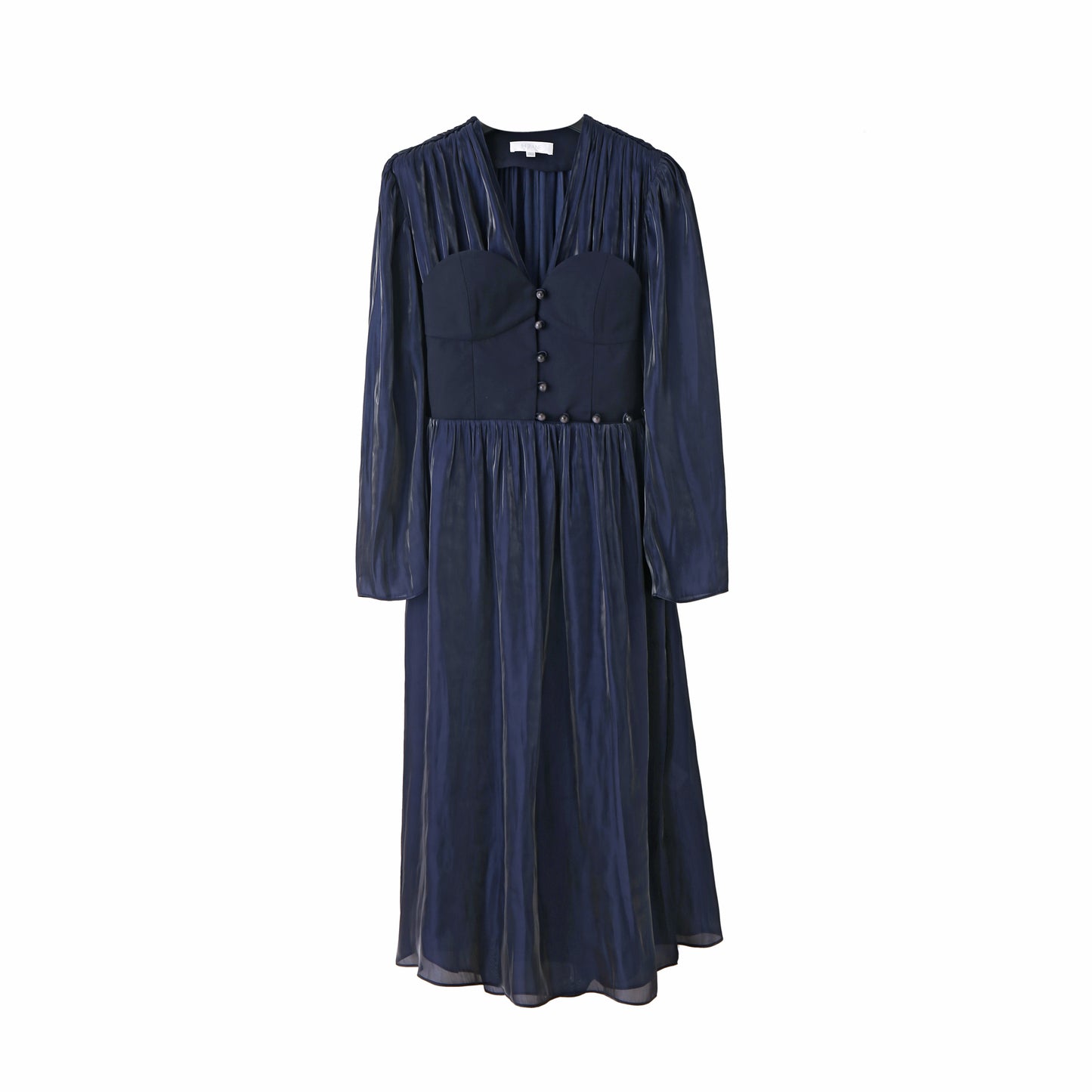 Winifred Corset Dress in Navy