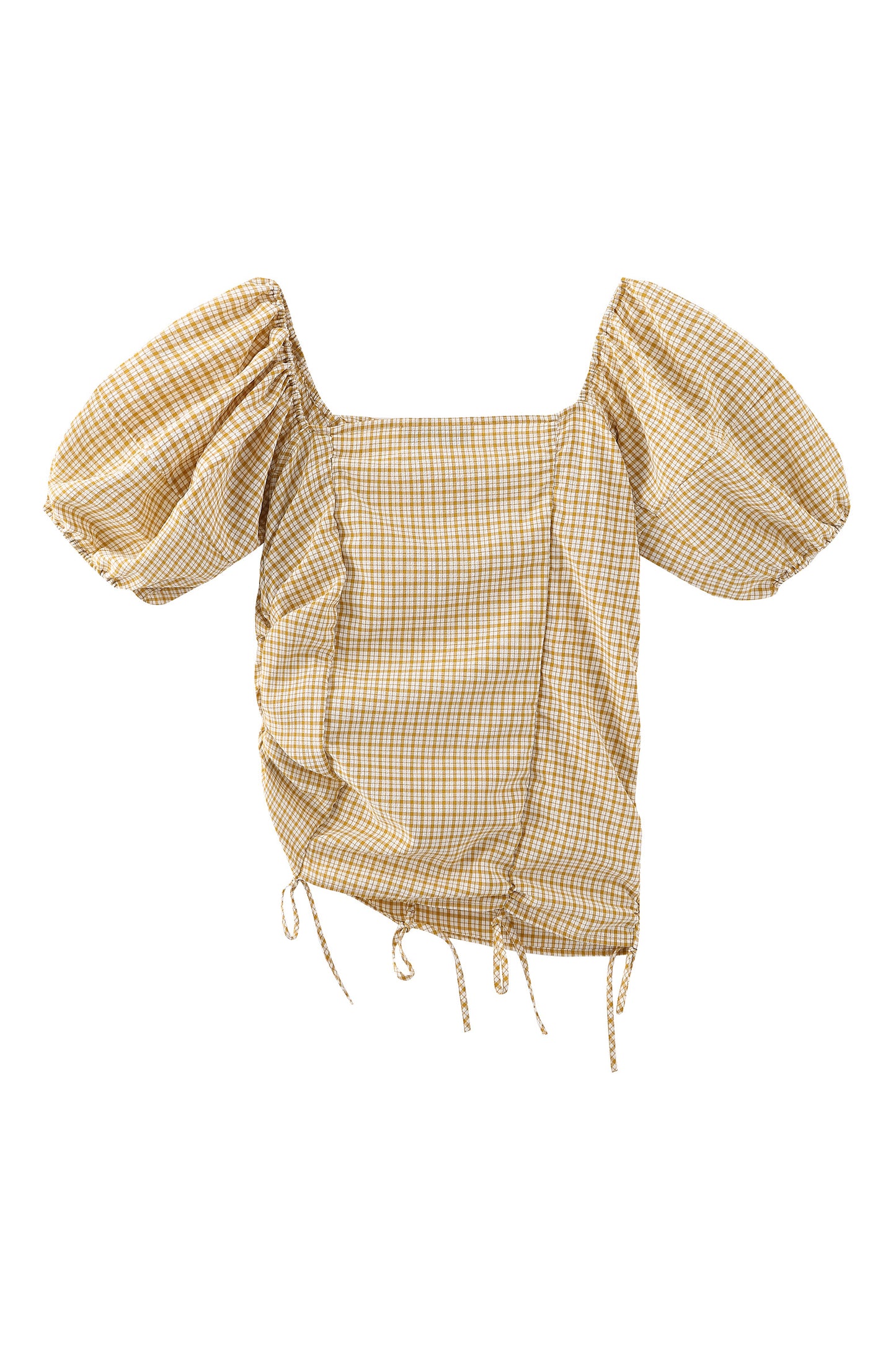 Baby Pina top in yellow gingham
