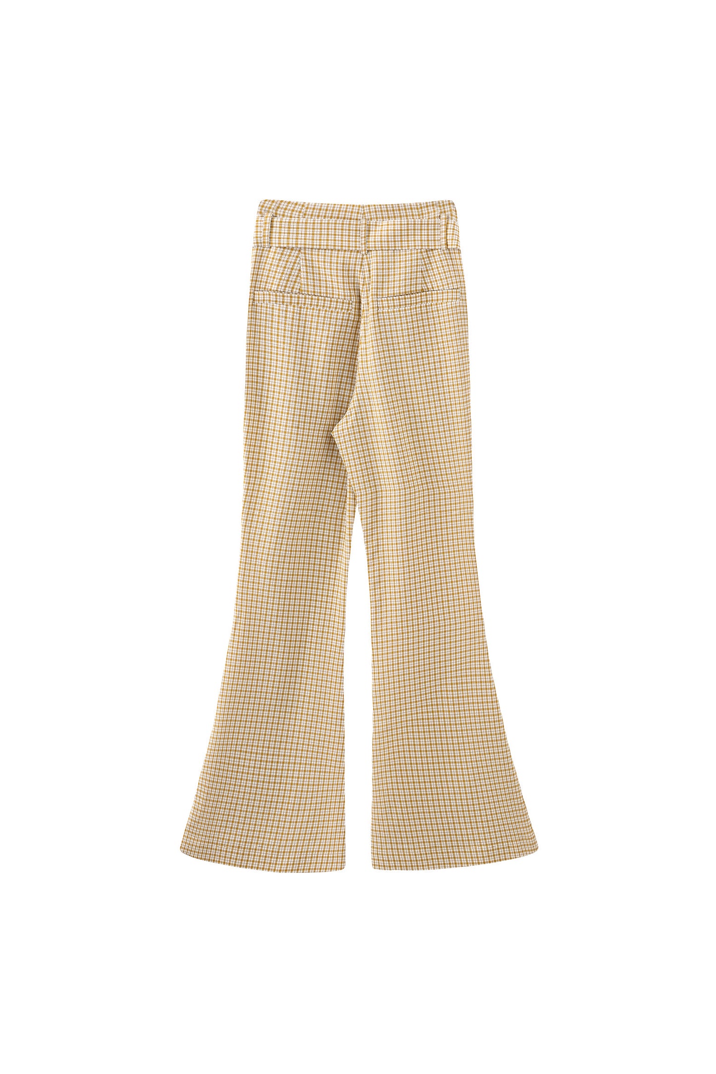 Patty Flare Trousers in Yellow Gingham